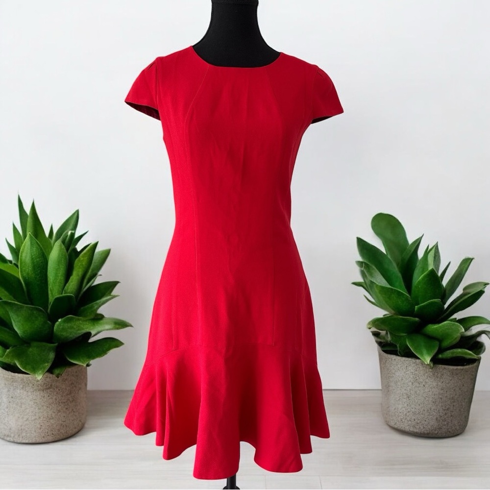 DASLU Red Mini Dress – Classic Sheath Style – Size 38 BR (US Small/4-6)